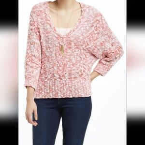 Anthropologie Far Away From Close Geranium Confetti Pullover Size XS